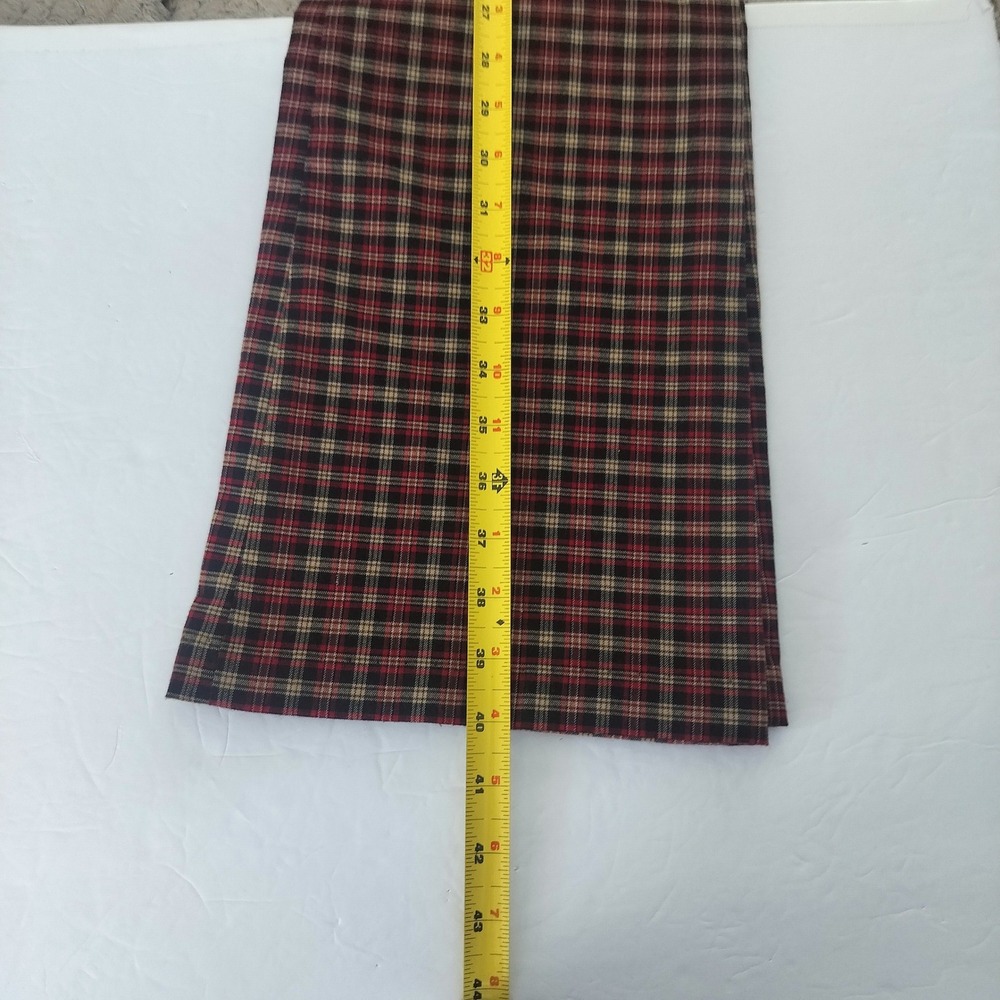 Celine by Champion Red Plaid Trousers Straight Leg Pants Size L Made in USA - Picture 7 of 8